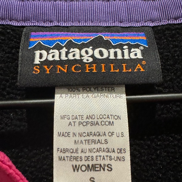 Patagonia Lightweight Synchilla Fleece Pullover Fleece Black Pink Women’… - Picture 8 of 8